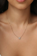 Colar coração solitário microcrevejado