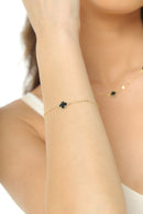 Pulseira trevo vidro