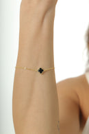 Pulseira trevo vidro