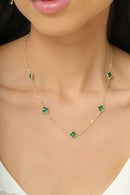 Gargantilha trevo vidro