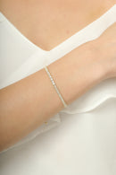 Pulseira com detalhes de zirconias retangulares