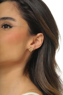 Brinco em formato de coração vazado