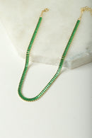 Colar riviera com pedras cravejadas