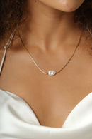 Colar pérola make oval