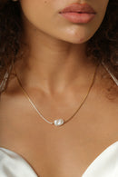 Colar pérola make oval