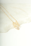 Colar mãe e filho vazado com coração cravejado