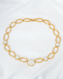 Colar elos ovais com madrepérola